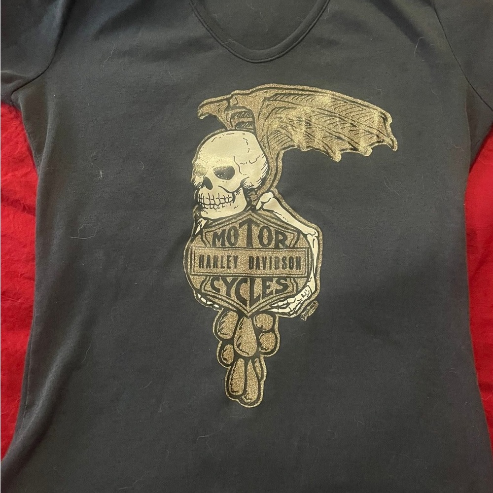 Harley-Davidson Black Tee w/ Skull Design